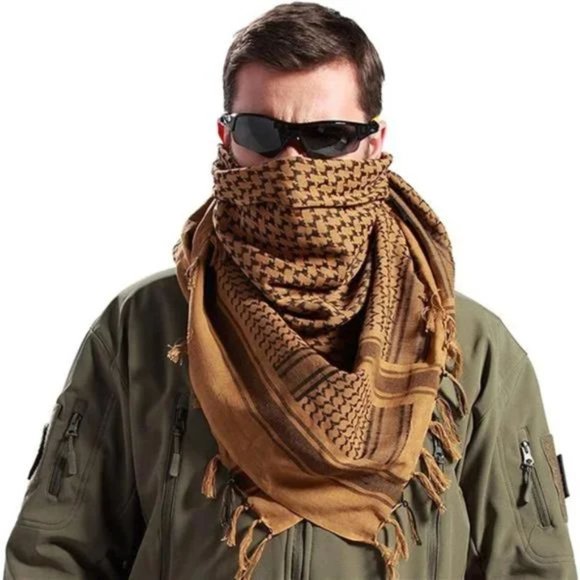 New Scarf Military Shemagh Tactical Desert Keffiyeh Head Neck Scarf Arab Wrap - Picture 5 of 7